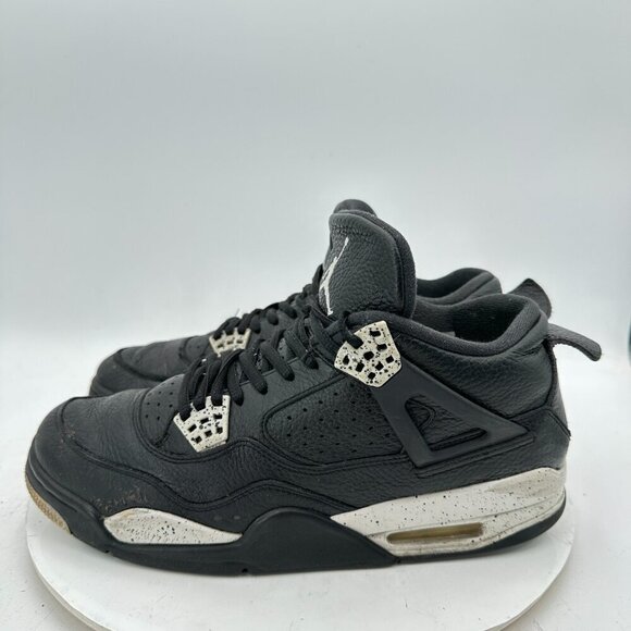 Nike Air Jordan 4 Retro Men Size 10.5 314254-003 Black Grey Mid Basketball Shoes - Picture 1 of 11